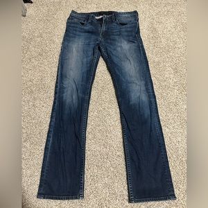 Guess Jeans Denim Slim Straight Size 32x32 Faded Blue Five Pocket Casual